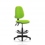 Eclipse II Lever Task Operator Chair Lime Fully Bespoke Colour With Hi Rise Draughtsman Kit KCUP1147