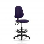 Eclipse Plus II Lever Task Operator Chair Tansy Purple Fully Bespoke Colour With High Rise Draughtsman Kit KCUP1153
