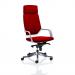 Xenon Executive White Shell High Back With Headrest Fully Bespoke Colour Post Box Red KCUP1178