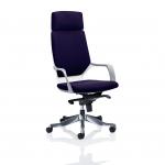 Xenon Executive White Shell High Back With Headrest Fully Bespoke Colour Tansy Purple KCUP1185