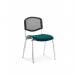 This photo captures the sleek and modern design of the Dynamic Visitors ISO Chrome Frame Mesh Back chair in a stunning Maringa Teal color. The bespoke color adds a unique touch while the mesh back provides both style and comfort. Please note that this item has a minimum order quantity of 4 and is priced individually.
