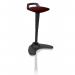 This photo shows a black-framed Dynamic Posture Accessories Spry Stool with a bespoke color seat in ginseng chilli. The stool has a modern and sleek design, with a curved backrest and adjustable seat height for optimal comfort and support. It would be a stylish addition to any workspace or home office setting.
