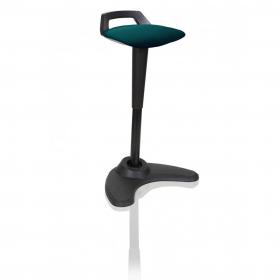 Spry Stool Black Frame Bespoke Colour Seat Maringa Teal KCUP1204