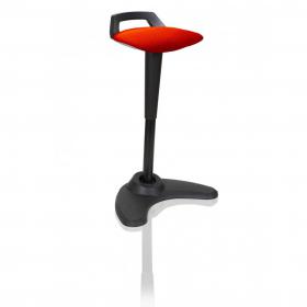 Spry Stool Black Frame Bespoke Colour Seat Tabasco Orange KCUP1205