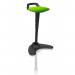 This photograph captures a sleek Dynamic Posture Accessories Spry Stool in a black frame, with a bespoke colour seat in a refreshing myrrh green hue. Its modern design exudes comfort and functionality.