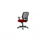 Mave Task Operator Chair Black Mesh With Arms Bespoke Colour Seat Bergamot Cherry KCUP1262