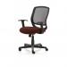 Mave Task Operator Chair Black Mesh With Arms Bespoke Colour Seat Ginseng Chilli KCUP1263