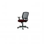 Mave Task Operator Chair Black Mesh With Arms Bespoke Colour Seat Ginseng Chilli KCUP1263