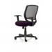 Mave Task Operator Chair Black Mesh With Arms Bespoke Colour Seat Tansy Purple KCUP1266