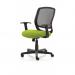 Mave Task Operator Chair Black Mesh With Arms Bespoke Colour Seat Myrrh Green KCUP1269