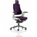 Zure White Shell With Headrest Bespoke Colour Back And Seat Tansy Purple KCUP1287