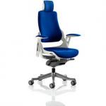 Zure White Shell With Headrest Fully Bespoke Colour Stevia Blue KCUP1288