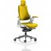 Zure White Shell With Headrest Bespoke Colour Back And Seat Senna Yellow KCUP1289