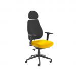 Chiro Plus Lite With Headrest Upholstered Seat Only Senna Yellow KCUP1352