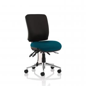 Chiro Medium Back Bespoke Colour Seat Maringa Teal No Arms KCUP1514