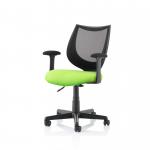 Camden Black Mesh Chair in Bespoke Seat Myrrh Green KCUP1517