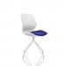 Florence Spindle White Frame Visitor Chair in Stevia Blue KCUP1524