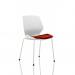 Florence White Frame Visitor Chair Bespoke Colour Seat Ginseng Chilli KCUP1534