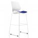 Florence White Frame High Stool Bespoke Colour Seat Stevia Blue KCUP1540