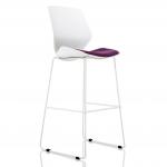 Florence White Frame High Stool in Tansy Purple