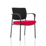 Brunswick Deluxe Black Fabric Back Black Frame Bespoke Colour Seat Bergamot Cherry With Arms KCUP1556