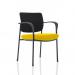 Brunswick Deluxe With Arms Black Frame Black Fabric Back Bespoke Colour Seat Senna Yellow KCUP1560