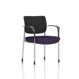 Brunswick Deluxe With Arms Chrome Frame Black Fabric Back Bespoke