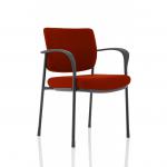 Brunswick Deluxe With Arms Black Frame Bespoke Colour Back And Seat Ginseng Chilli KCUP1573