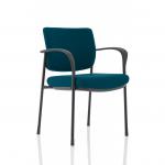 Brunswick Deluxe With Arms Black Frame Bespoke Colour Back And Seat Maringa Teal KCUP1574