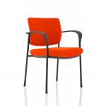 Brunswick Deluxe With Arms Black Frame Bespoke Colour Back And Seat Tabasco Orange KCUP1578