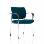 Brunswick Deluxe Chrome Frame Bespoke Colour Back And Seat Maringa Teal With Arms KCUP1582