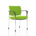 Brunswick Deluxe With Arms Chrome Frame Bespoke Colour Back And Seat Myrrh Green KCUP1583