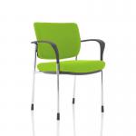 Brunswick Deluxe Chrome Frame Bespoke Colour Back And Seat Myrrh Green With Arms KCUP1583