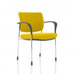 Brunswick Deluxe With Arms Chrome Frame Bespoke Colour Back And Seat Senna Yellow KCUP1584