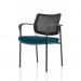 Brunswick Deluxe With Arms Black Frame Mesh Back Bespoke Colour Seat Maringa Teal KCUP1590