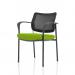 Brunswick Deluxe With Arms Black Frame Mesh Back Bespoke Colour Seat Myrrh Green KCUP1591