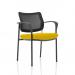 Brunswick Deluxe With Arms Black Frame Mesh Back Bespoke Colour Seat Senna Yellow KCUP1592