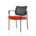 Brunswick Deluxe With Arms Black Frame Mesh Back Bespoke Colour Seat Tabasco Orange KCUP1594