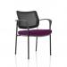 Brunswick Deluxe With Arms Black Frame Mesh Back Bespoke Colour Seat Tansy Purple KCUP1595