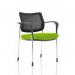 Brunswick Deluxe With Arms Chrome Frame Mesh Back Bespoke Colour Seat Myrrh Green KCUP1599