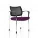 Brunswick Deluxe With Arms Chrome Frame Mesh Back Bespoke Colour Seat Tansy Purple KCUP1603