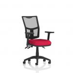 Eclipse Plus III Lever Task Operator Chair Mesh Back With Height Adjustable Arms Bespoke Colour Seat Bergamot Cherry KCUP1652