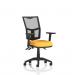 Eclipse Plus III Lever Task Operator Chair Mesh Back With Height Adjustable Arms Bespoke Colour Seat Senna Yellow KCUP1656