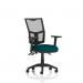 Eclipse Plus III Lever Task Operator Chair Mesh Back With Height Adjustable Arms Bespoke Colour Seat Maringa Teal KCUP1658