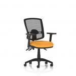 Eclipse Plus III Lever Task Operator Chair Deluxe Mesh Back With Height Adjustable Arms Bespoke Colour Seat Senna Yellow KCUP1677