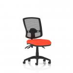 Eclipse Plus III Lever Task Operator Chair Deluxe Mesh Back With Bespoke Colour Seat In Tabasco Orange KCUP1682