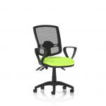 Eclipse Plus III Lever Task Operator Chair Deluxe Mesh Back With Loop Arms Bespoke Colour Seat Myrrh Green KCUP1687