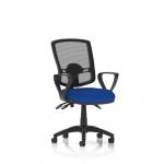 Eclipse Plus III Lever Task Operator Chair Deluxe Mesh Back With Bespoke Colour Seat With Loop Arms In Stevia Blue KCUP1689