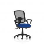 Eclipse Plus III Lever Task Operator Chair Deluxe Mesh Back With Loop Arms Bespoke Colour Seat Stevia Blue KCUP1689