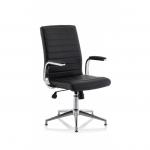 A sleek and modern black leather executive chair, the Ezra Executive features glides for a smooth and dynamic seating experience. With its professional design and comfortable cushioning, this chair is perfect for any executive office setting.
